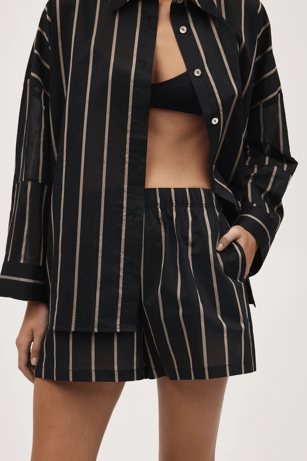 EDIE SHIRT BLACK STRIPE