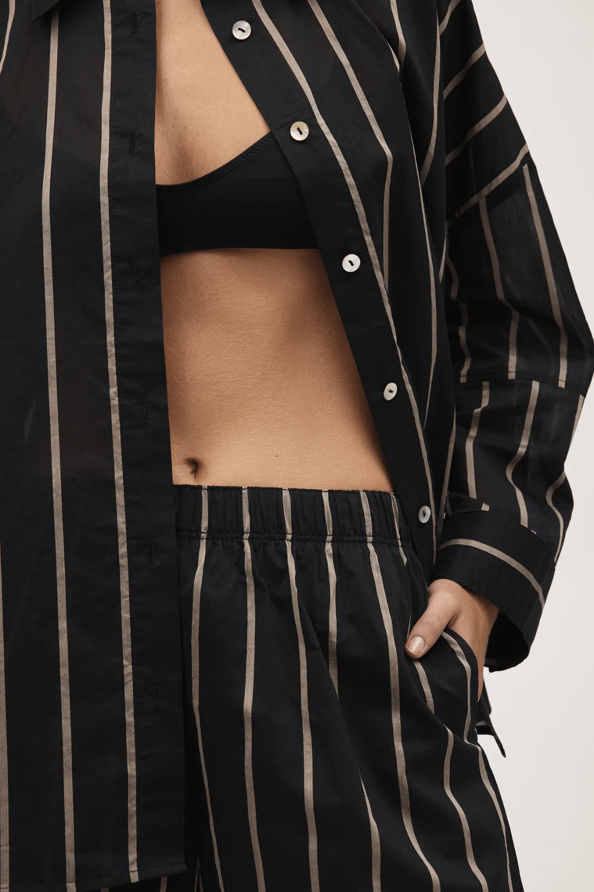 EDIE SHIRT BLACK STRIPE