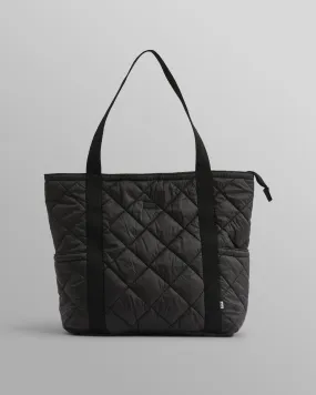 Fields - Black Quilted Work Tote Bag