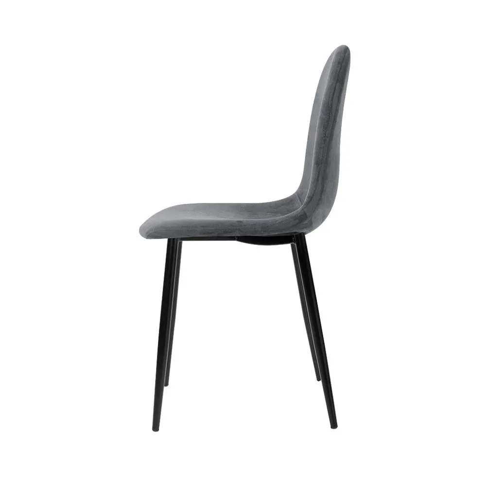 Four Dining Chairs Dark Grey