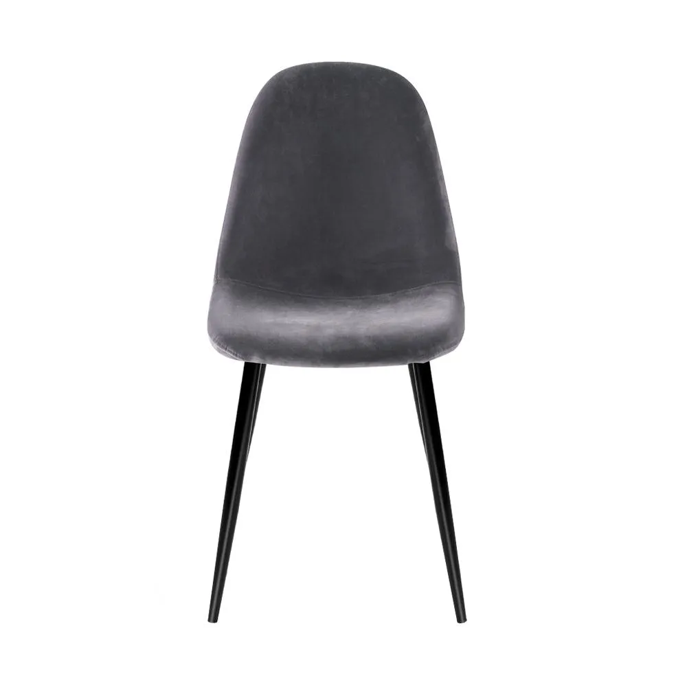 Four Dining Chairs Dark Grey