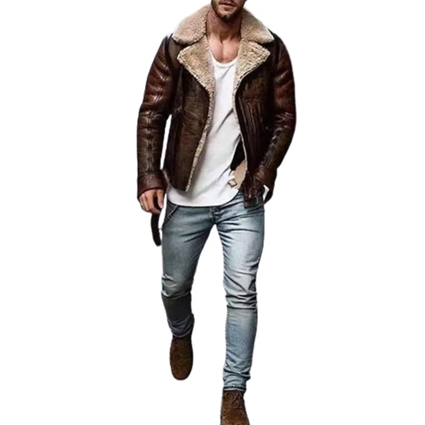 Funki Buys | Jackets | Men's Faux Fur, Faux Leather Jacket