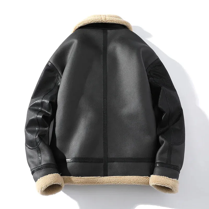 Funki Buys | Jackets | Men's Faux Leather and Sheepskin Jacket