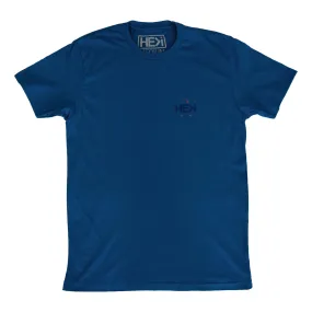 GARAGE TEE IN COOL BLUE