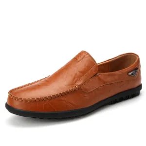 Genuine Leather Casual Slip On Loafer Shoes