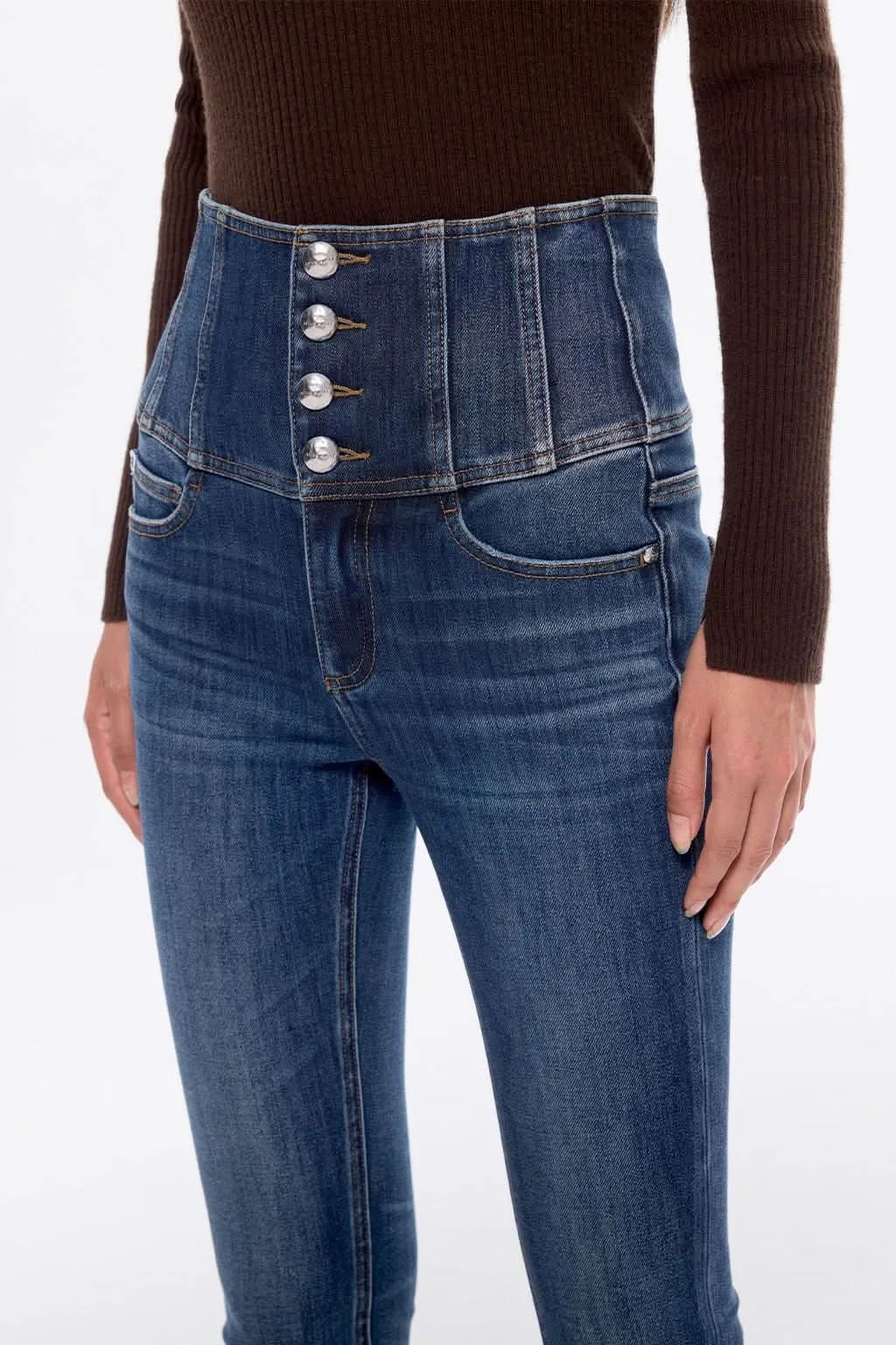 High-Rise Slim-fitted Jeans