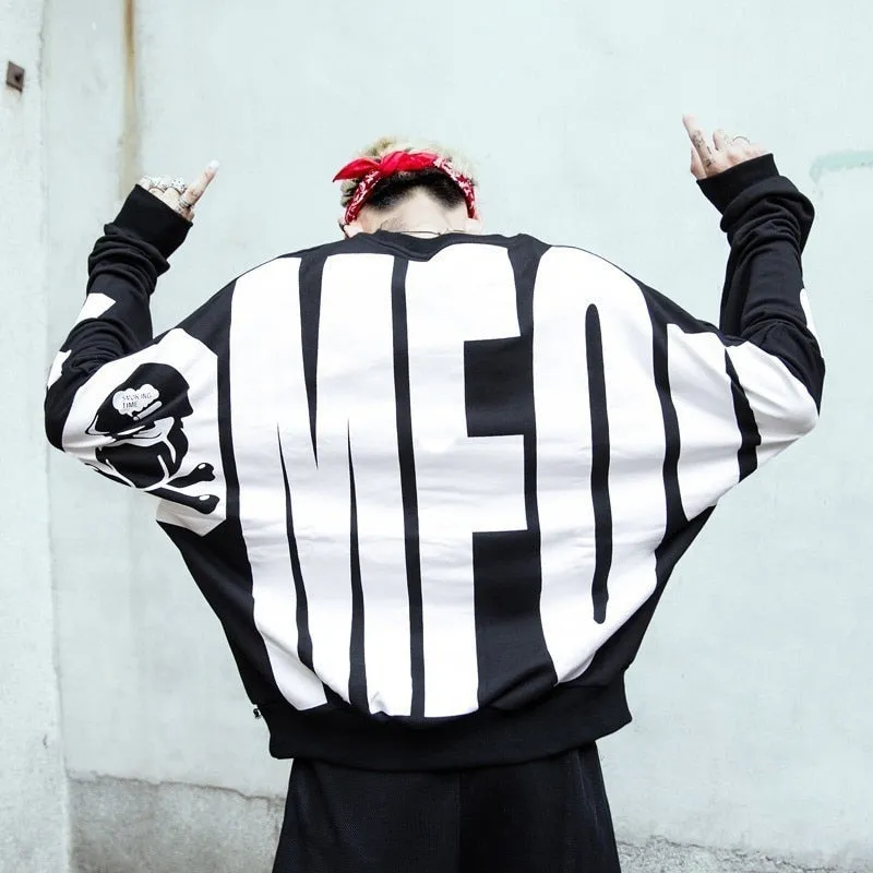 Hip Hop Baggie Style with Big Letter Back Detail Men Sweater