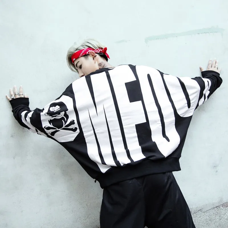 Hip Hop Baggie Style with Big Letter Back Detail Men Sweater