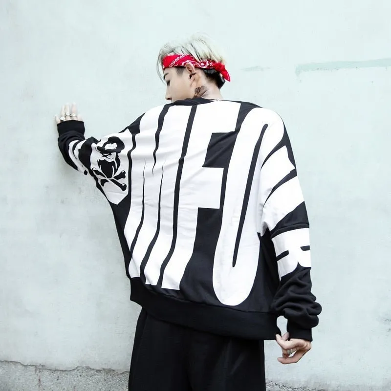 Hip Hop Baggie Style with Big Letter Back Detail Men Sweater