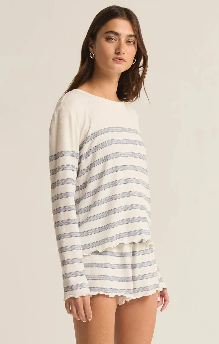 HOMETOWN STRIPE LONG SLEEVE TOP