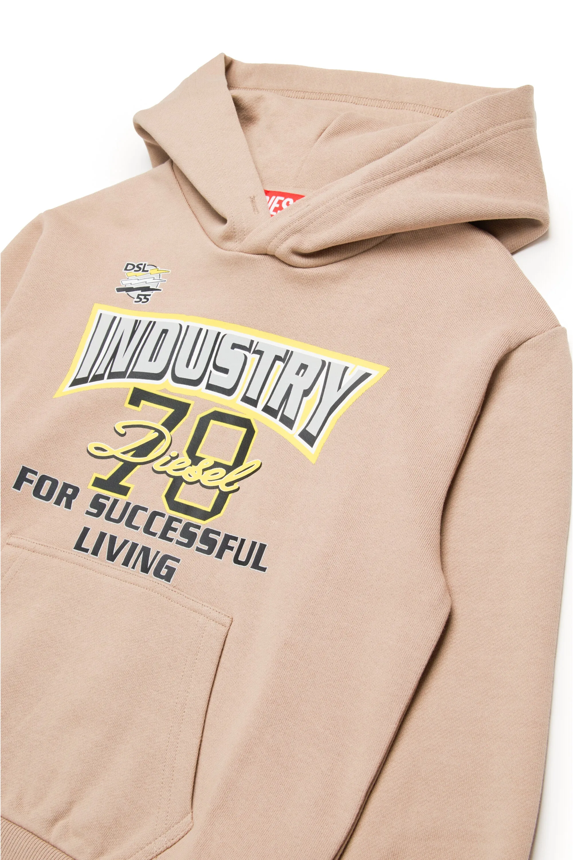 Hooded sweatshirt with Industry print