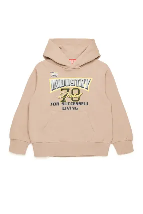 Hooded sweatshirt with Industry print