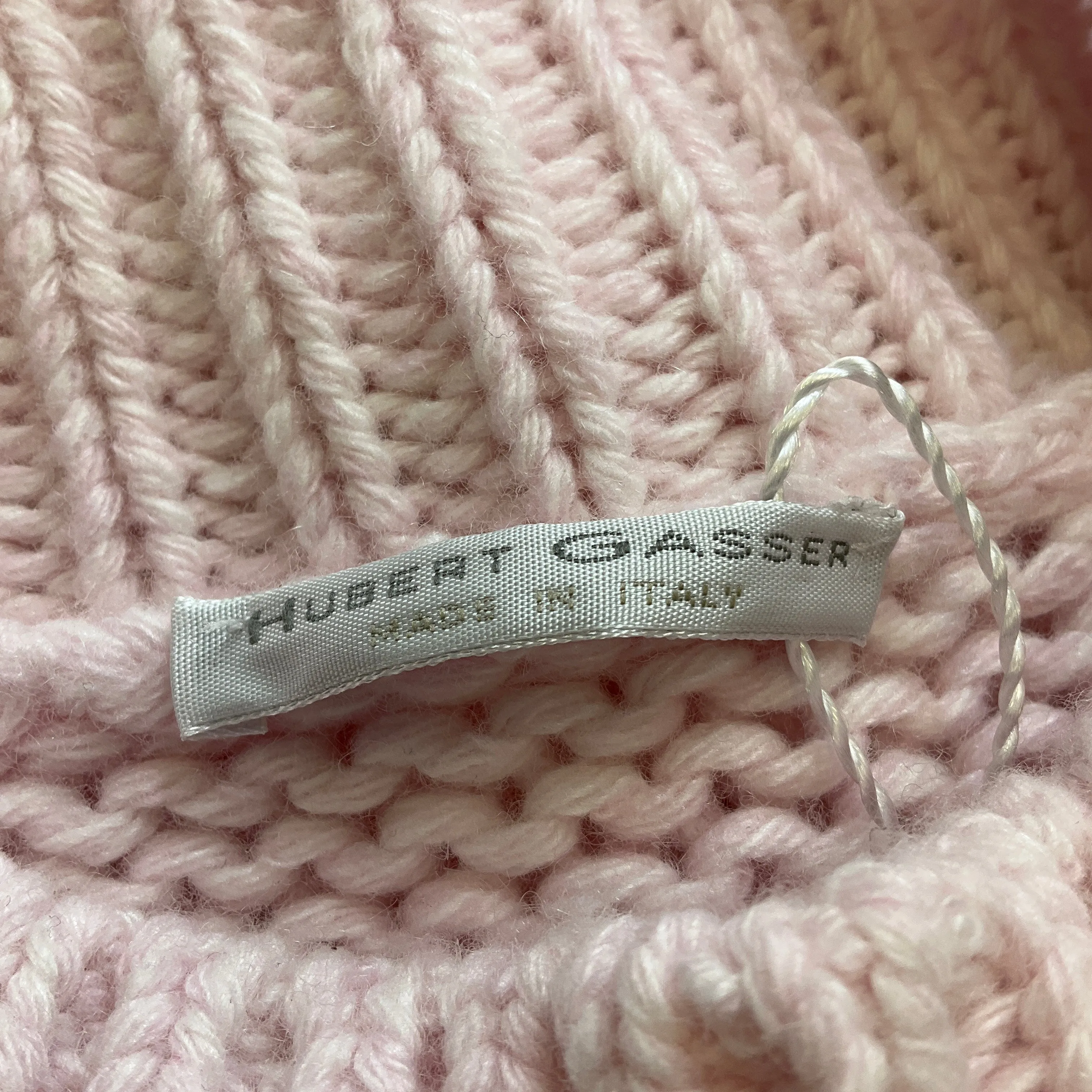 Hubert Gasser Light Pink Cable Knit Sweater