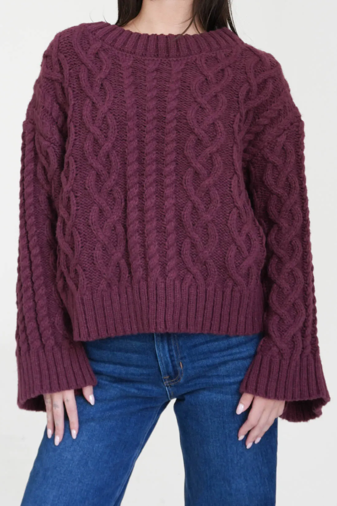 Jacie Sweater in Burgundy