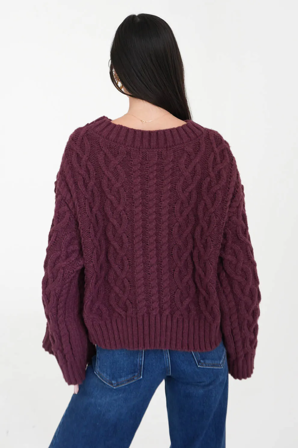 Jacie Sweater in Burgundy