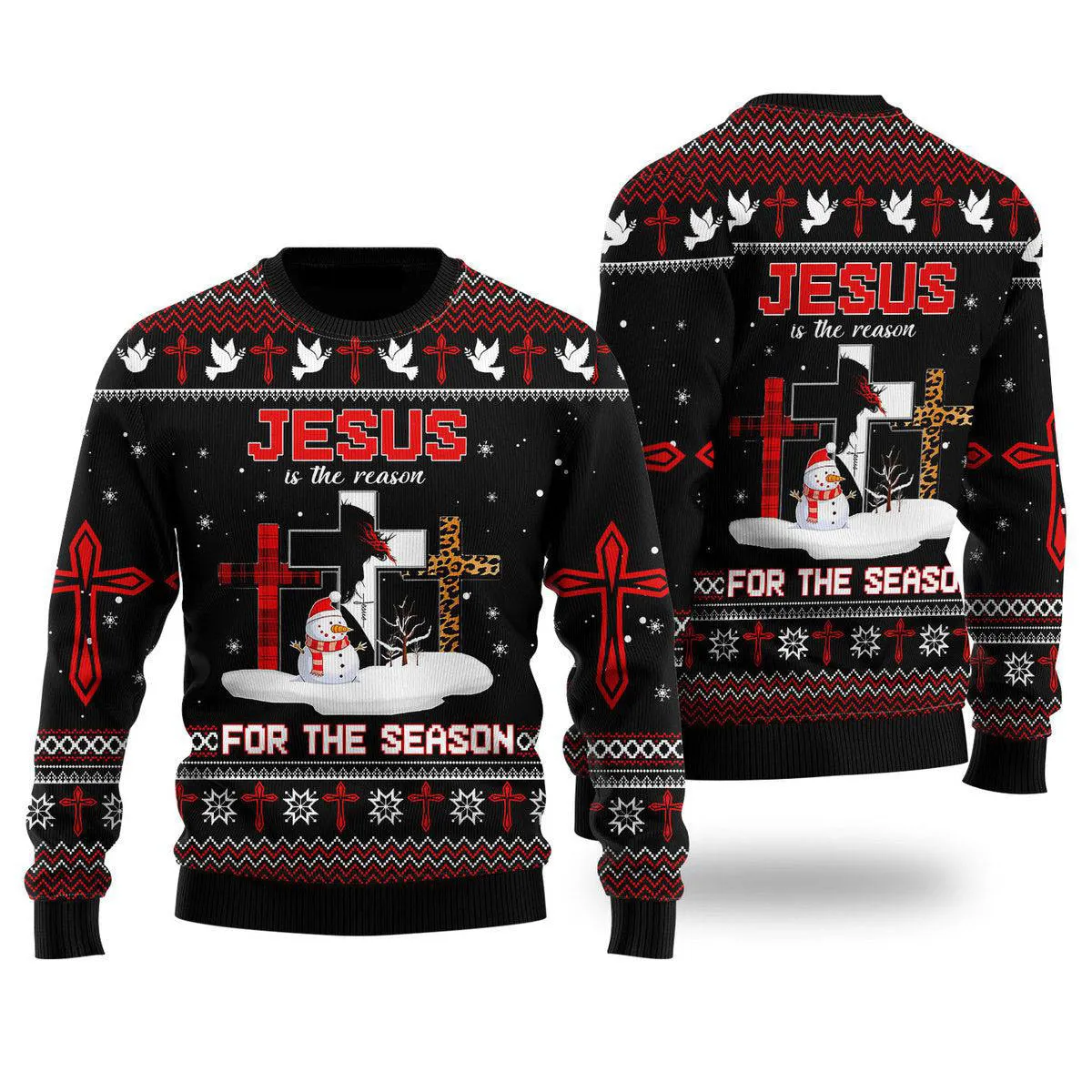 Jesus The Reasonfor The Season Ugly Christmas Sweater For Men & Women - Jesus Christ Sweater - God Gifts Idea