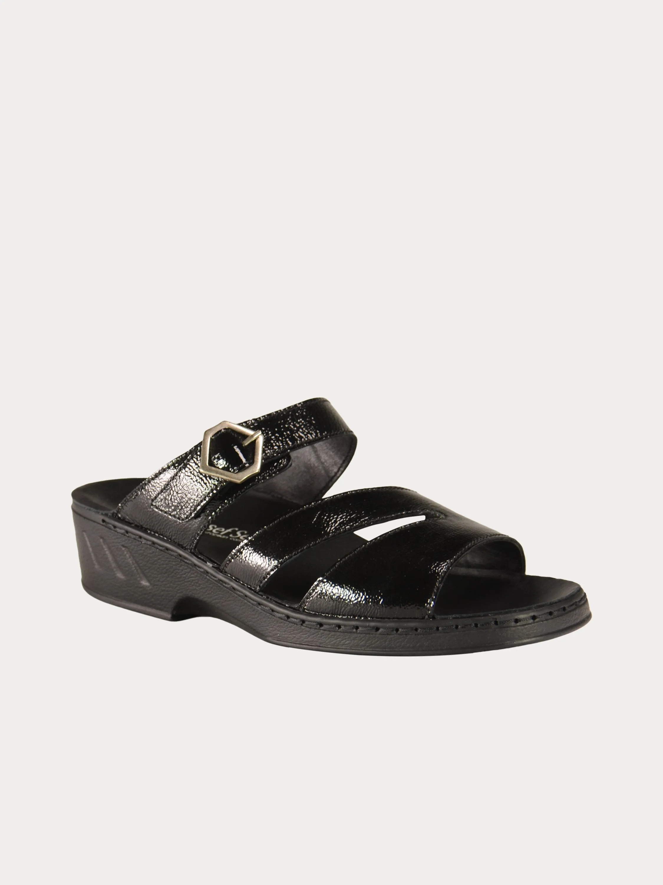 Josef Seibel Women Hexagon Buckle Slider Sandals