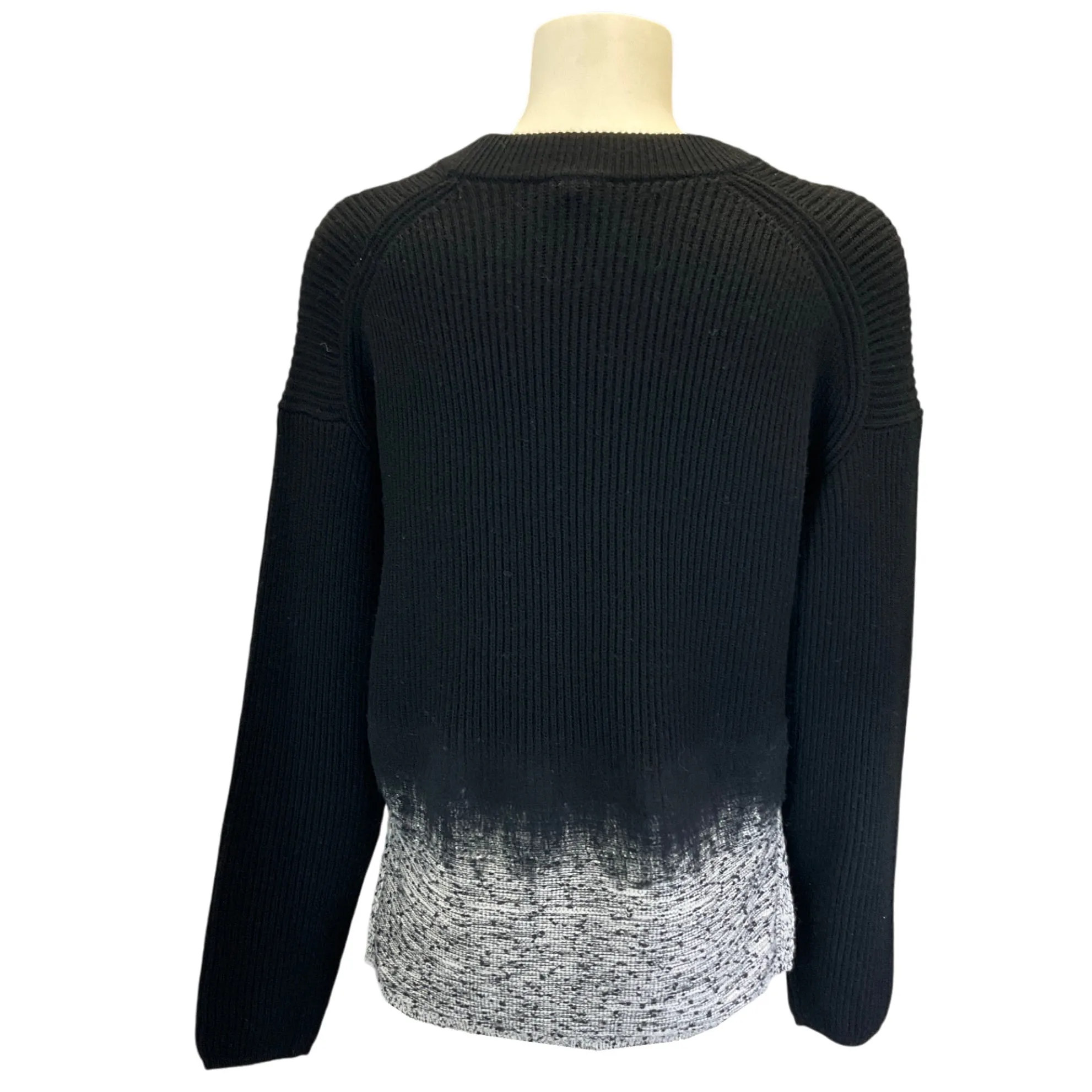 Joseph Black / Ivory Needle Punch Tweed Sweater