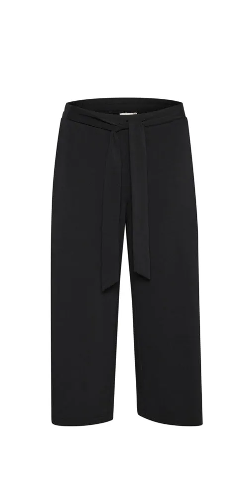 Kaffe Cropped Jersey Pants, black