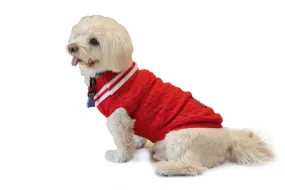 Knit Me Up Dog Sweater- Red