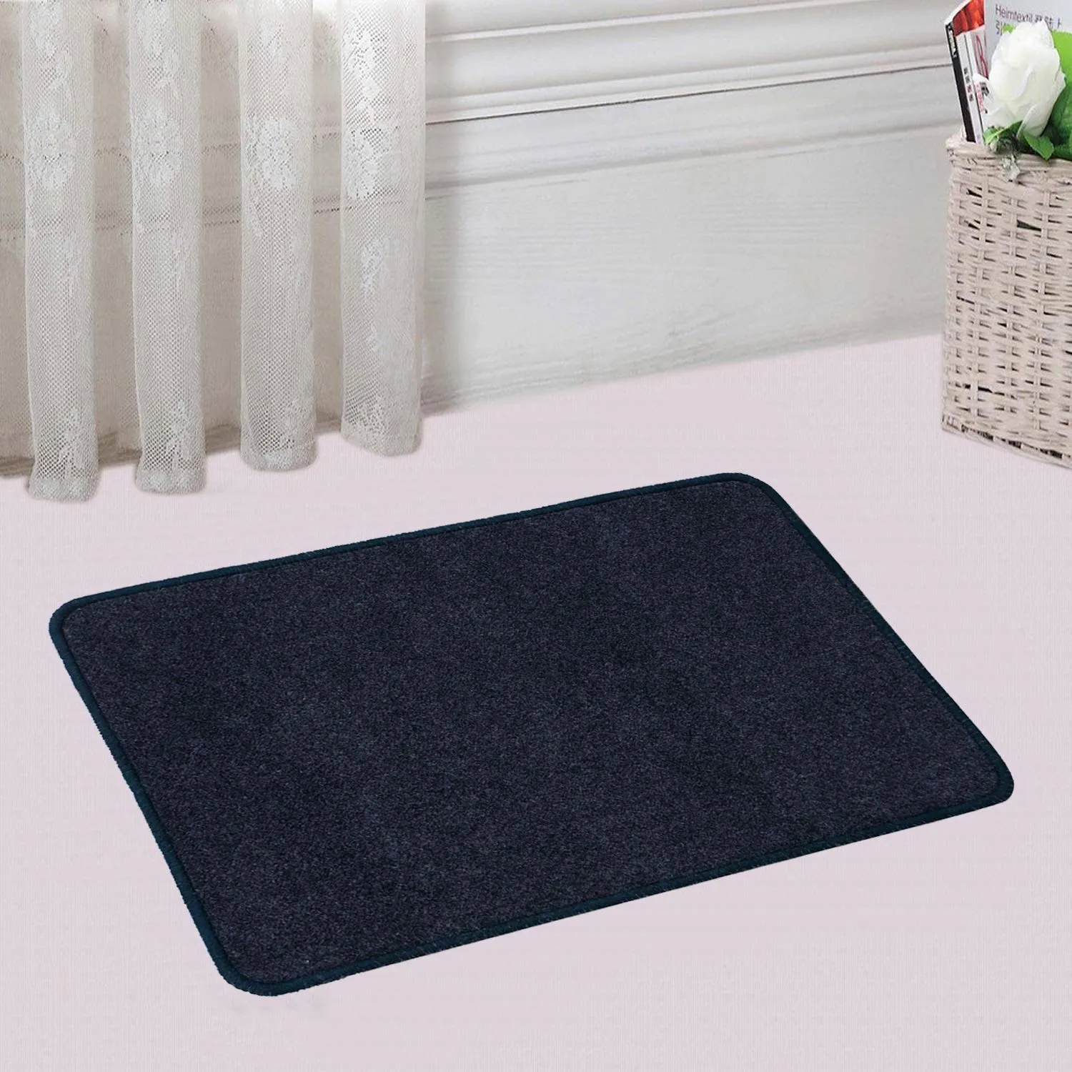 Kuber Industries Microfiber Anti Slip 3 Pieces Bath Mat 22"x14", Grey - CTKTC39917