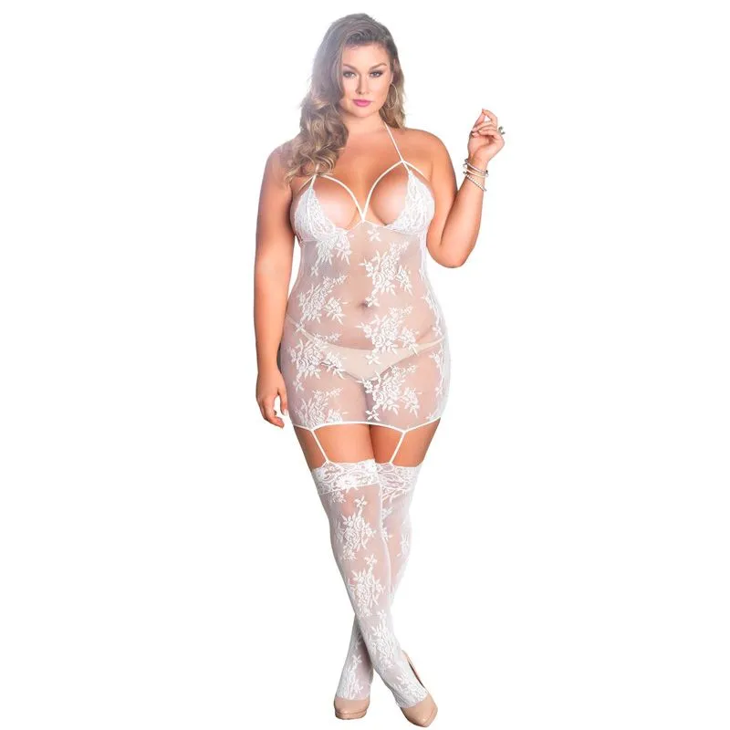 Leg Avenue Strappy Suspender Dress Plus Size 14 To 18