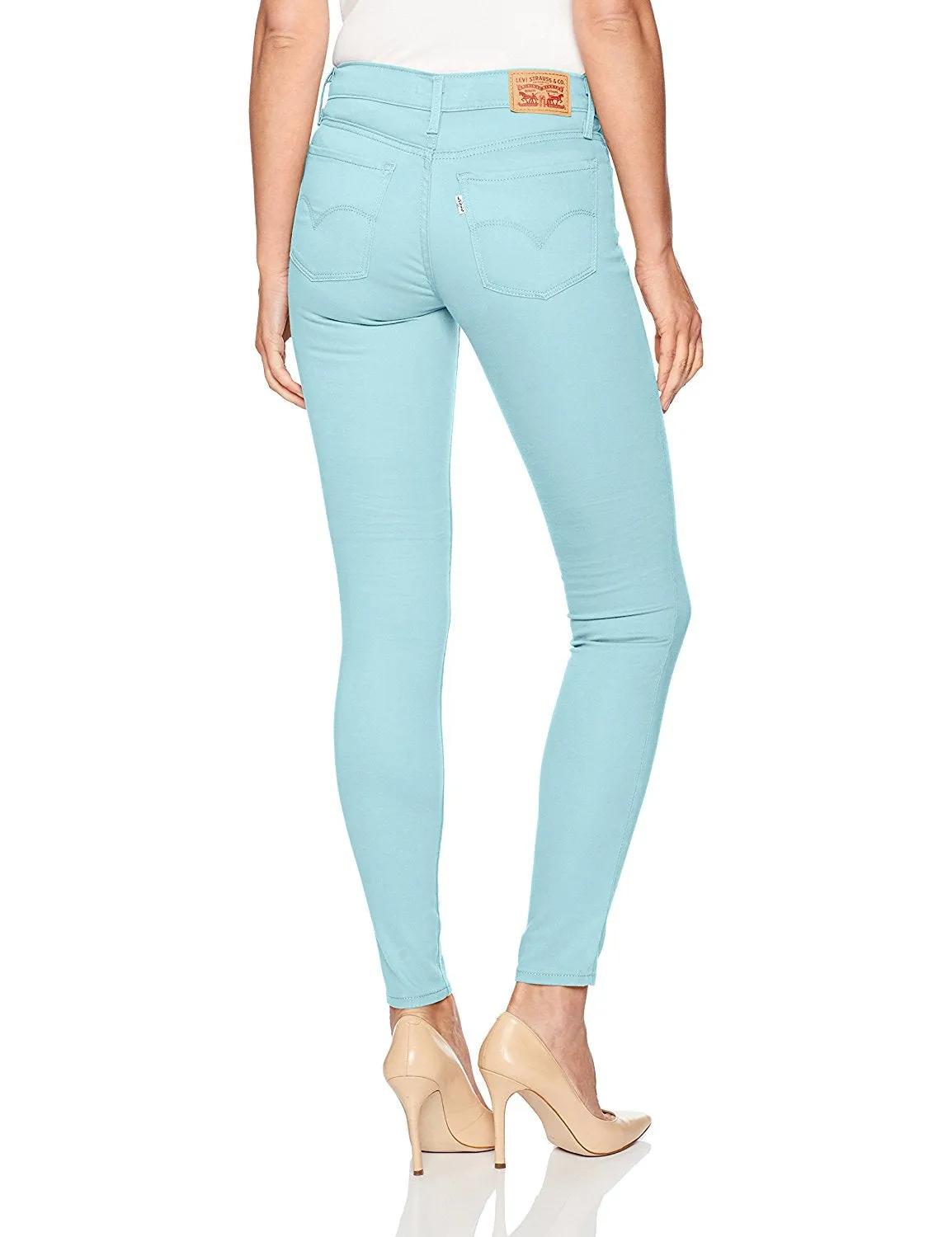 Levi's Women's 710 Super Skinny Jeans Iced Aqua Sateen