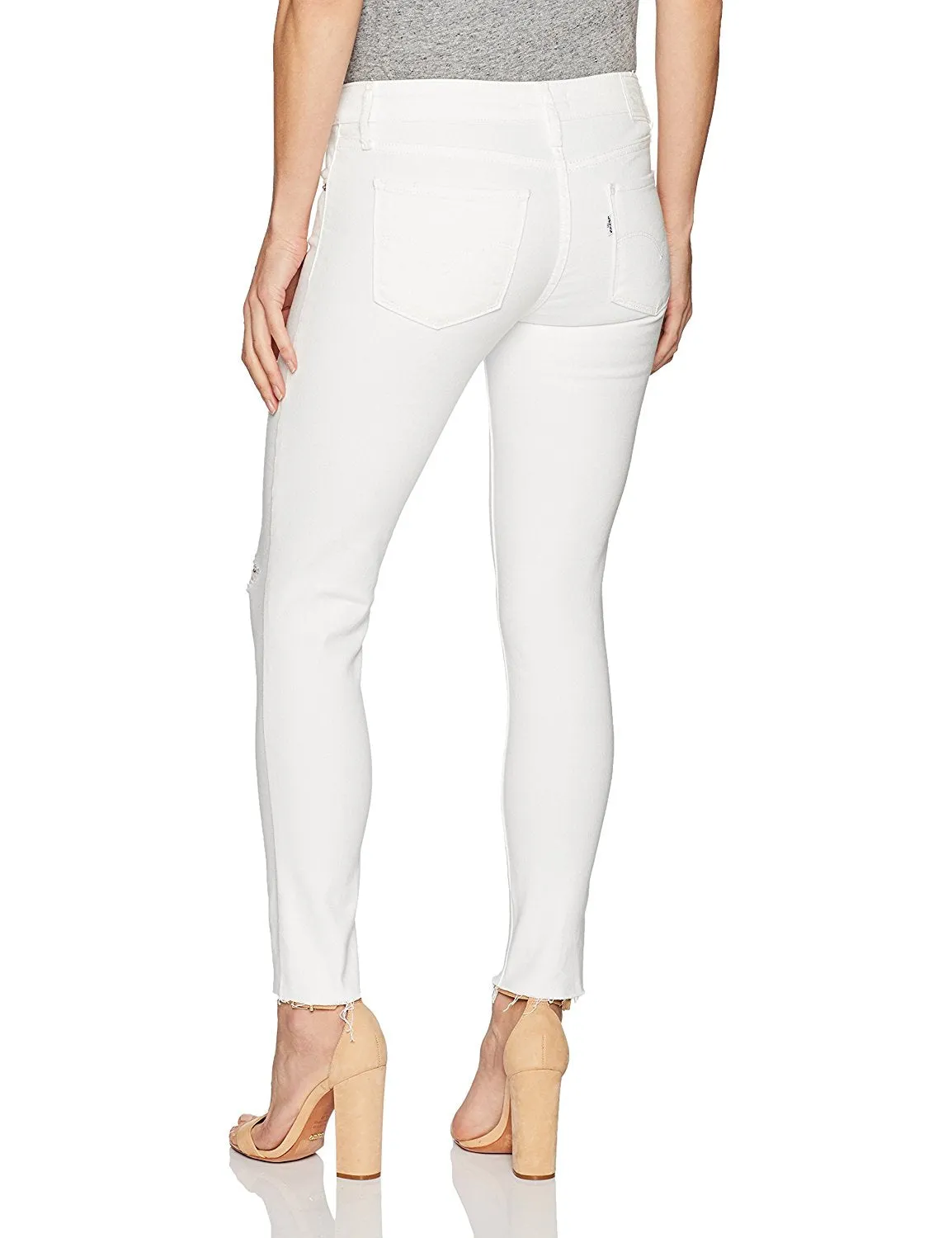 Levi's Women's 711 Skinny Ankle Jeans Wash Out White