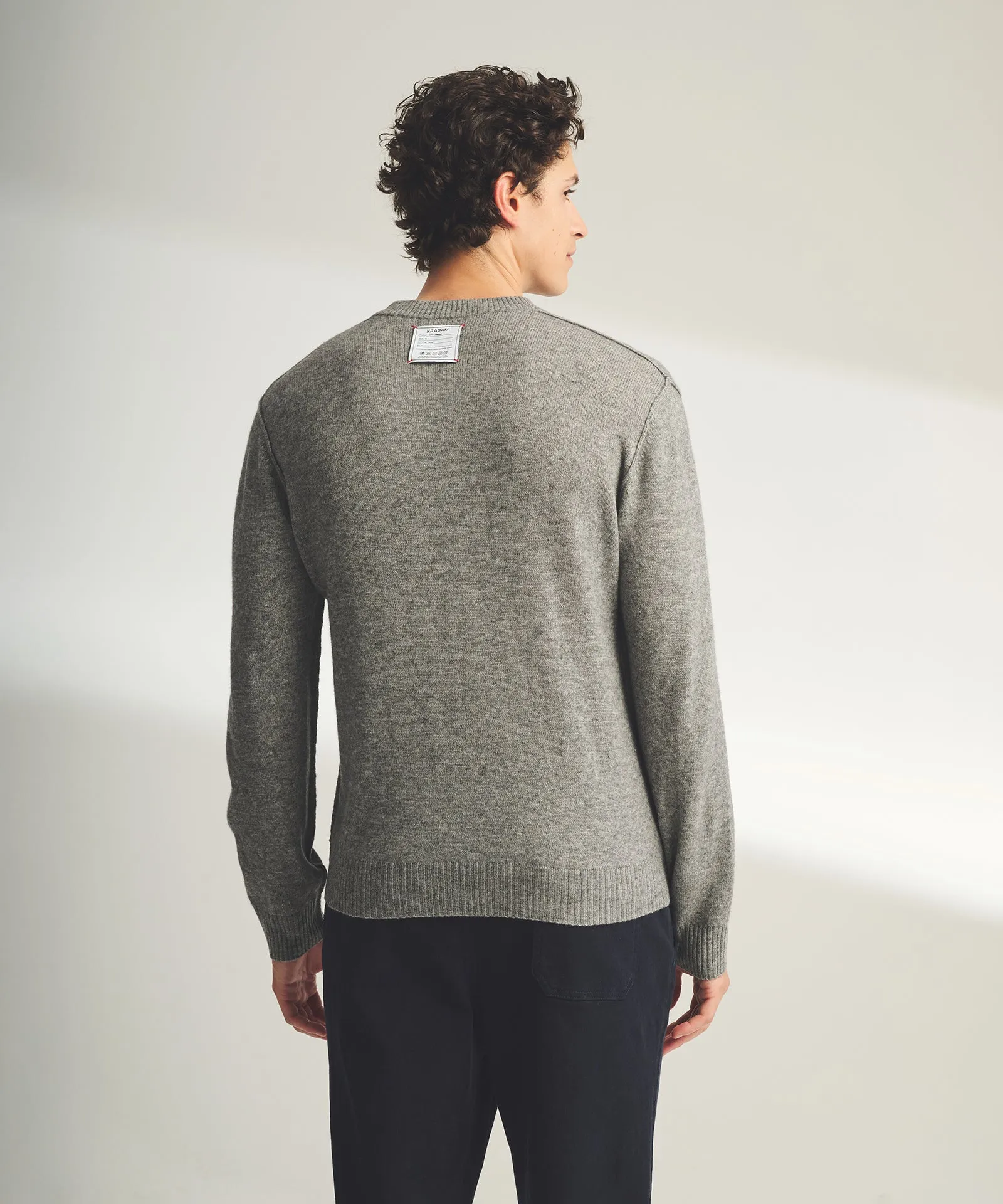 Lightweight Reversible Cashmere Crewneck Sweater