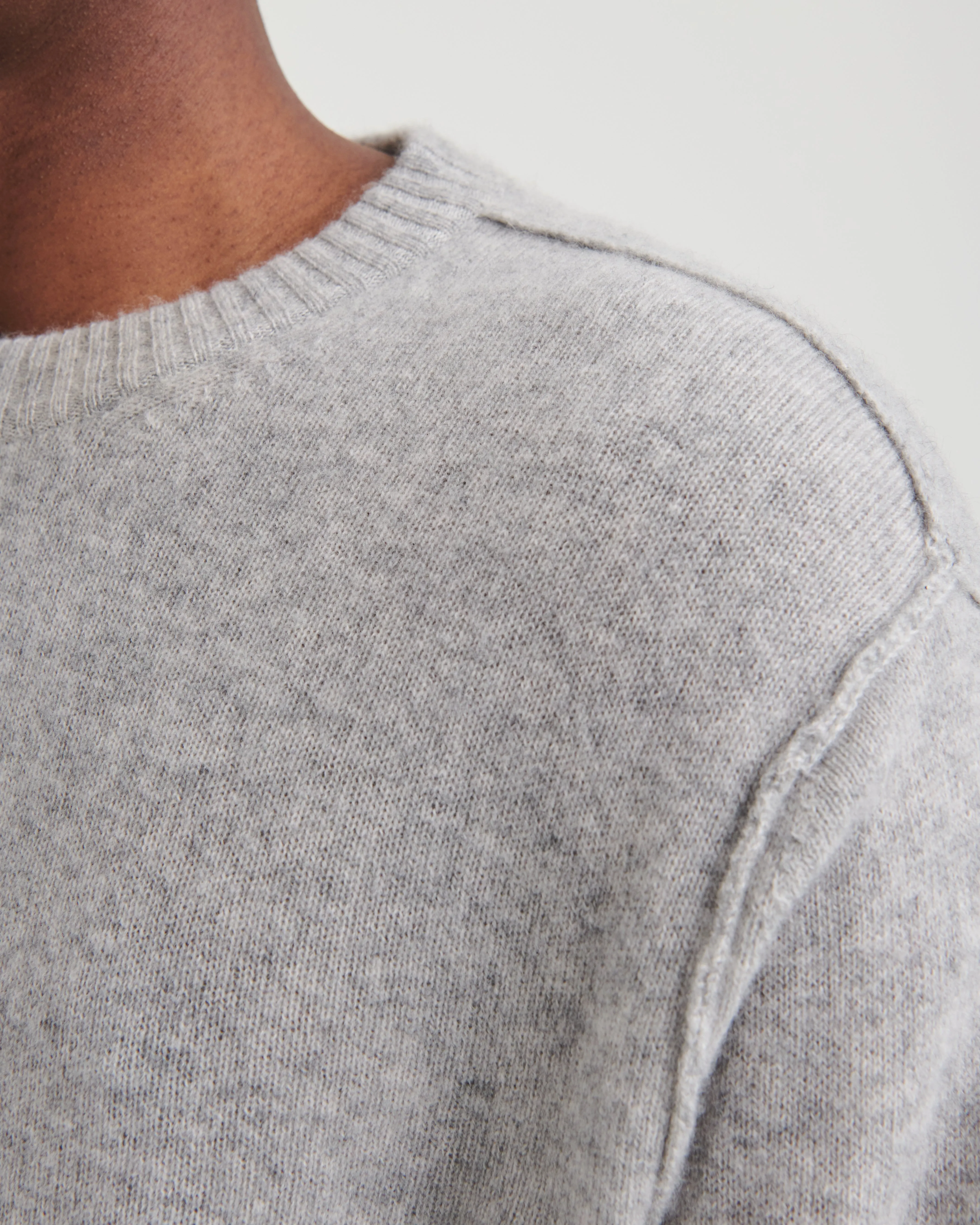 Lightweight Reversible Cashmere Crewneck Sweater