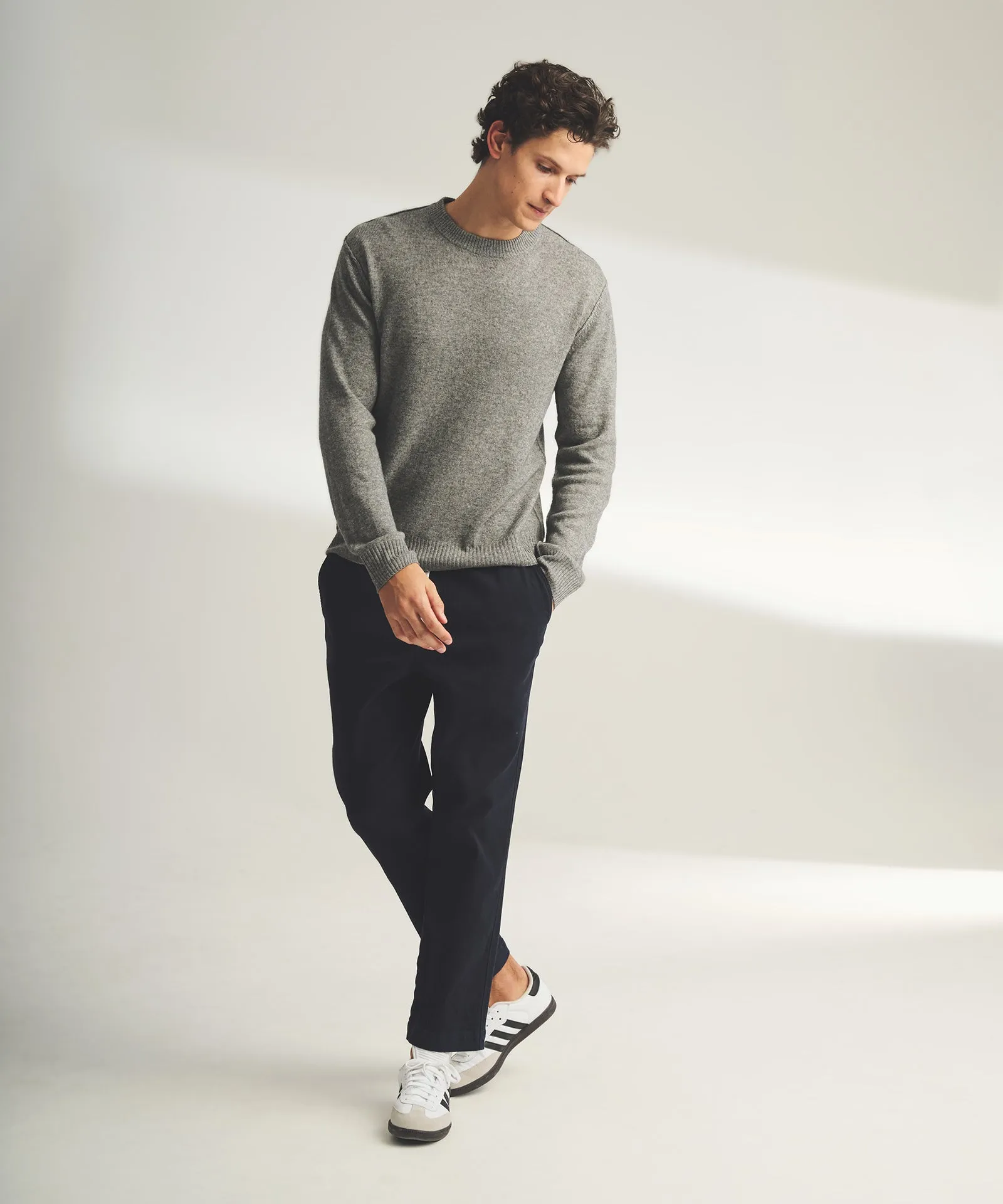 Lightweight Reversible Cashmere Crewneck