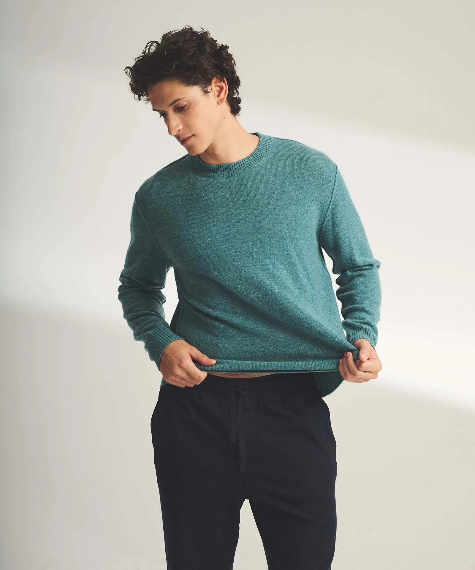 Lightweight Reversible Cashmere Crewneck