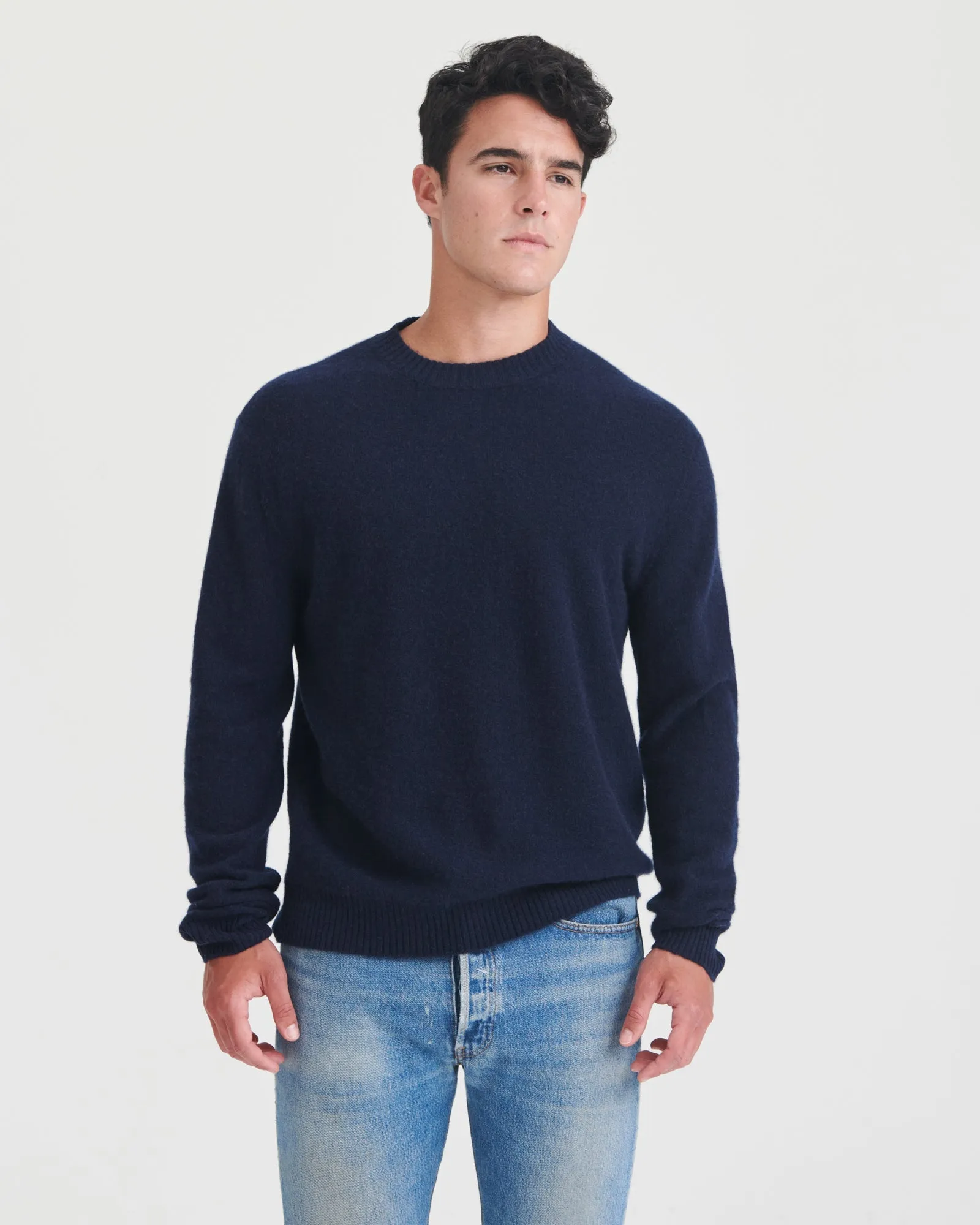 Lightweight Reversible Cashmere Crewneck