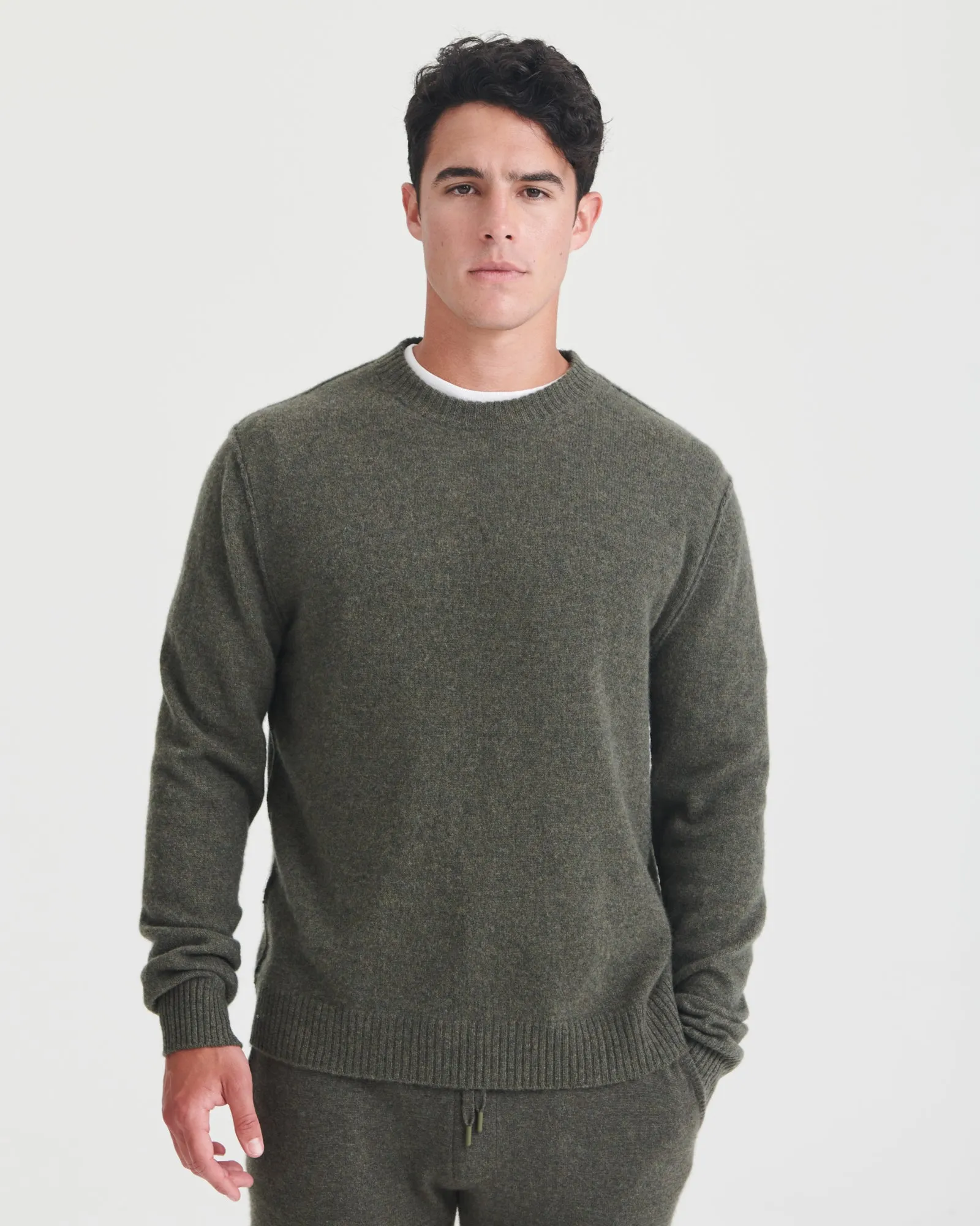 Lightweight Reversible Cashmere Crewneck