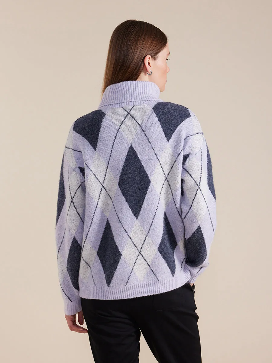 Long Sleeve Diamond Stitch Sweater