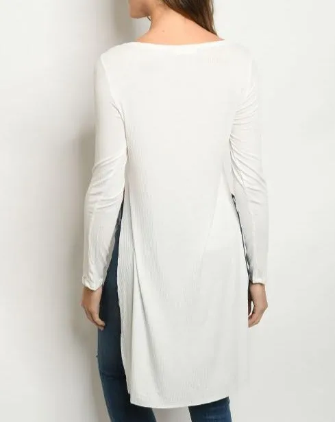 Long Sleeve Ivory Top Tunic