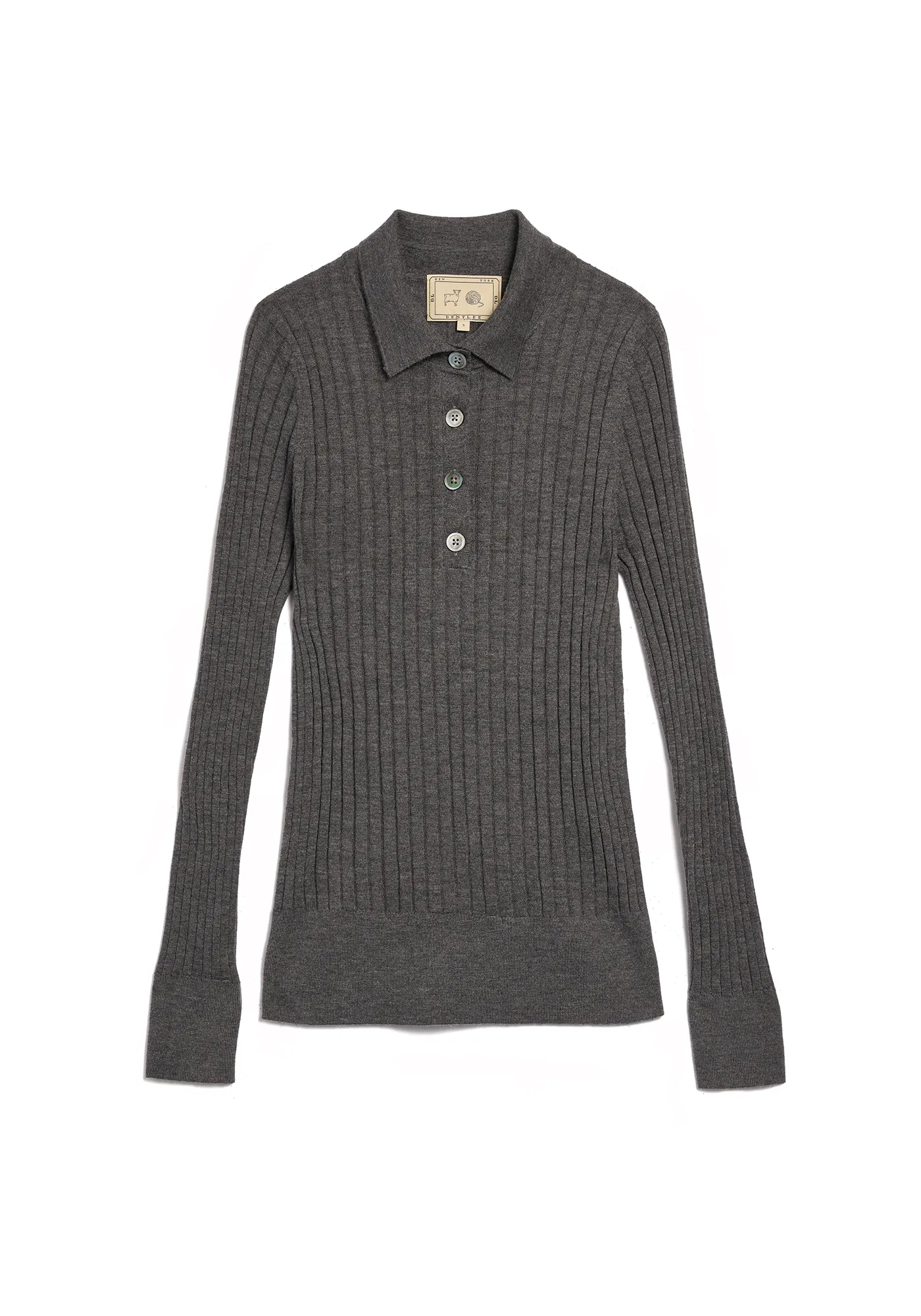 Luna Superfine Cashmere Polo Top