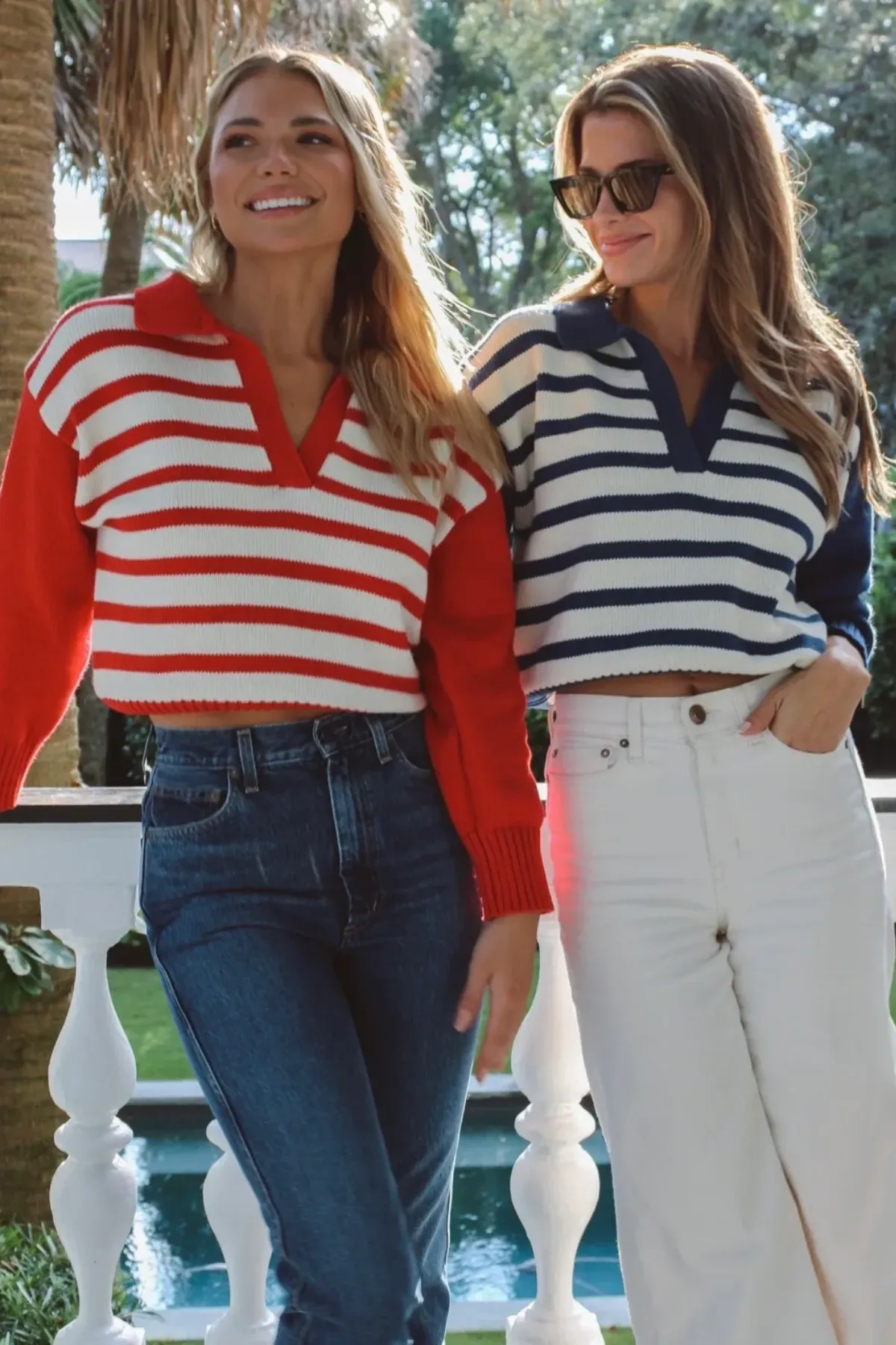 MALIBU RED STRIPED SWEATER