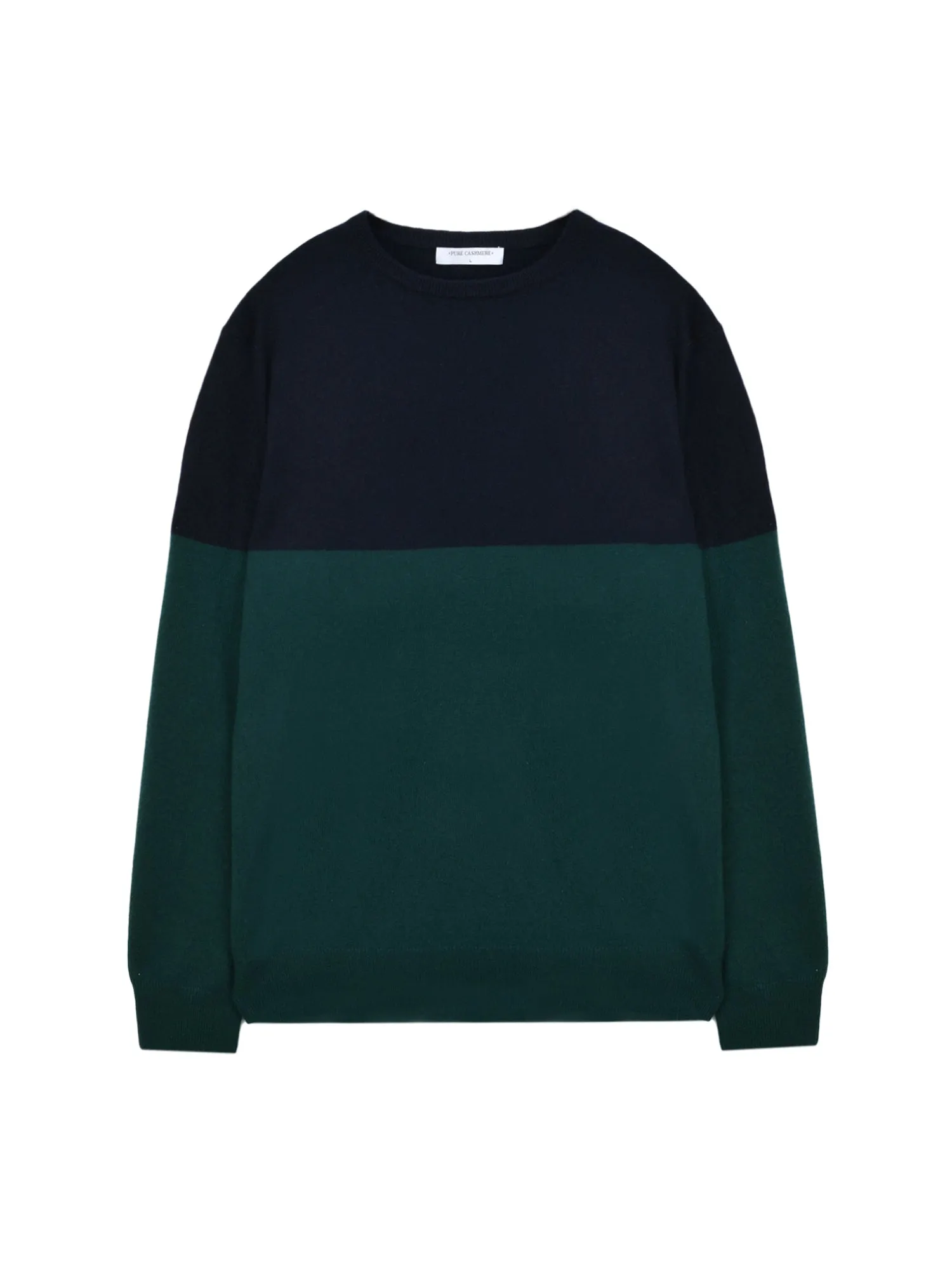 Men Crew Neck Sweater_CB_Dark Navy/Deep Green