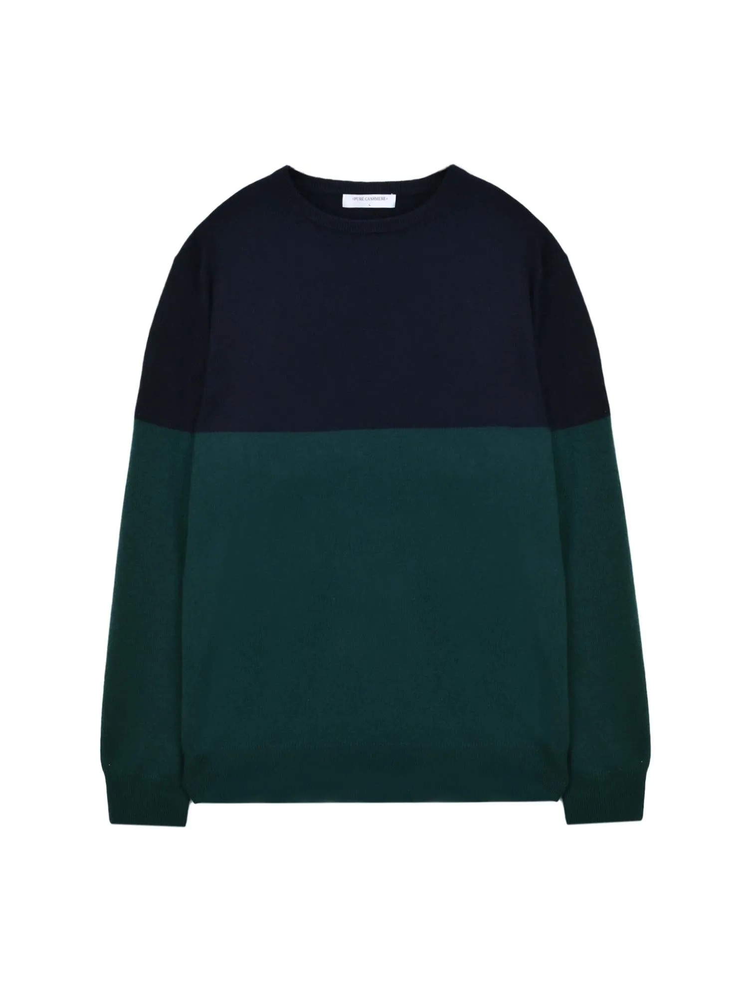 Men Crew Neck Sweater_CB_Dark Navy/Deep Green