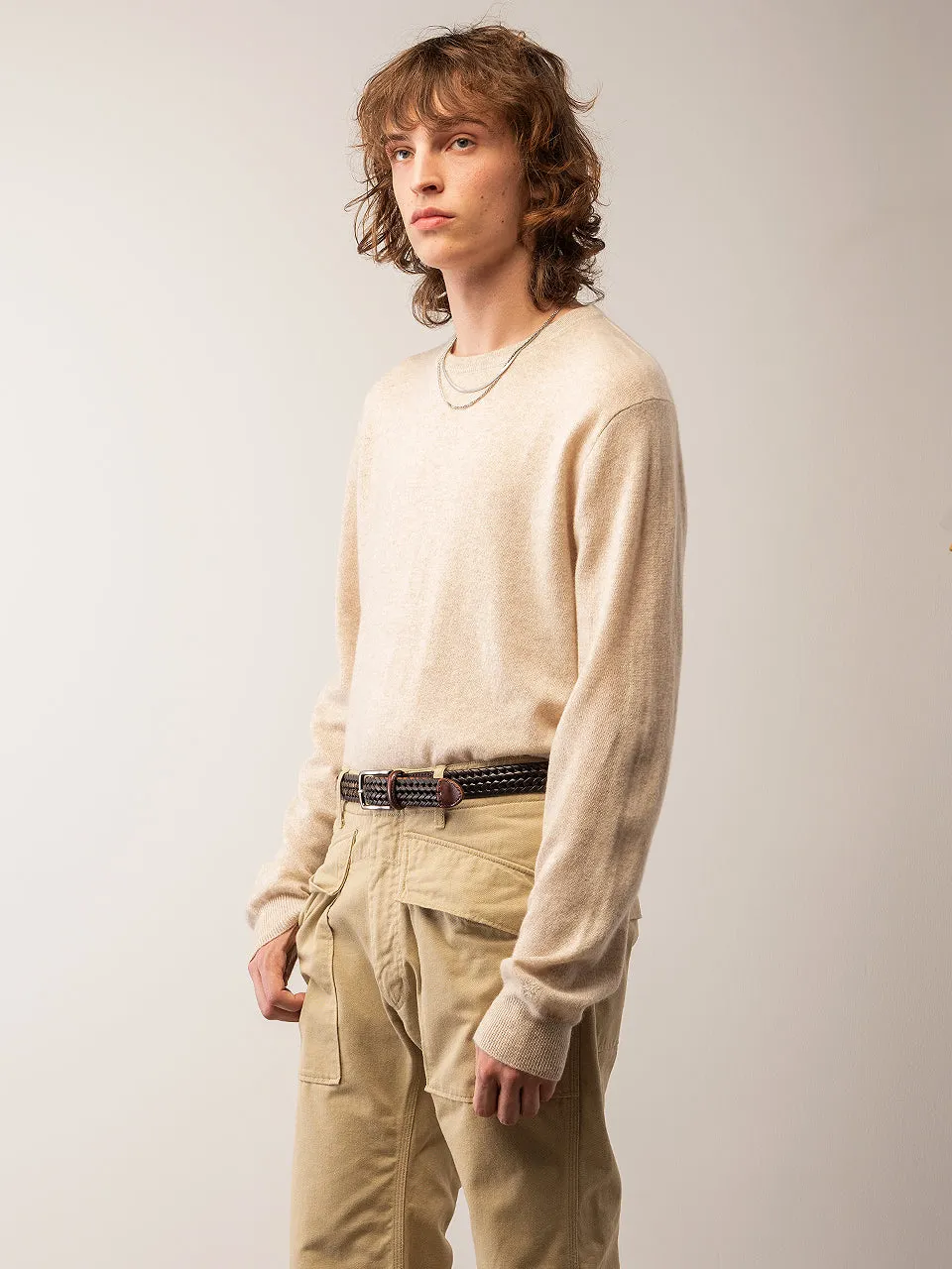 Men Crew Neck Sweater_Oatmeal