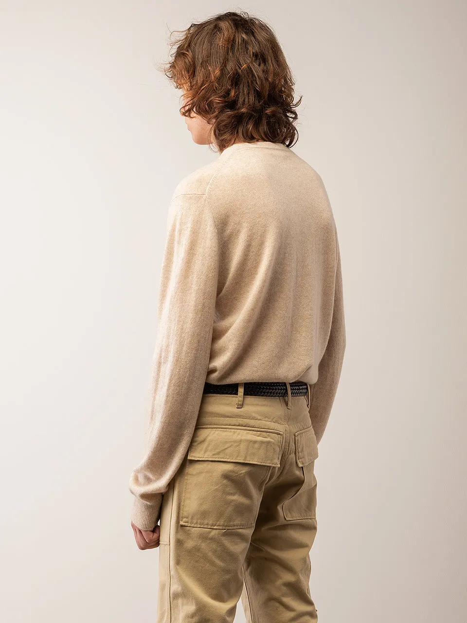 Men Crew Neck Sweater_Oatmeal