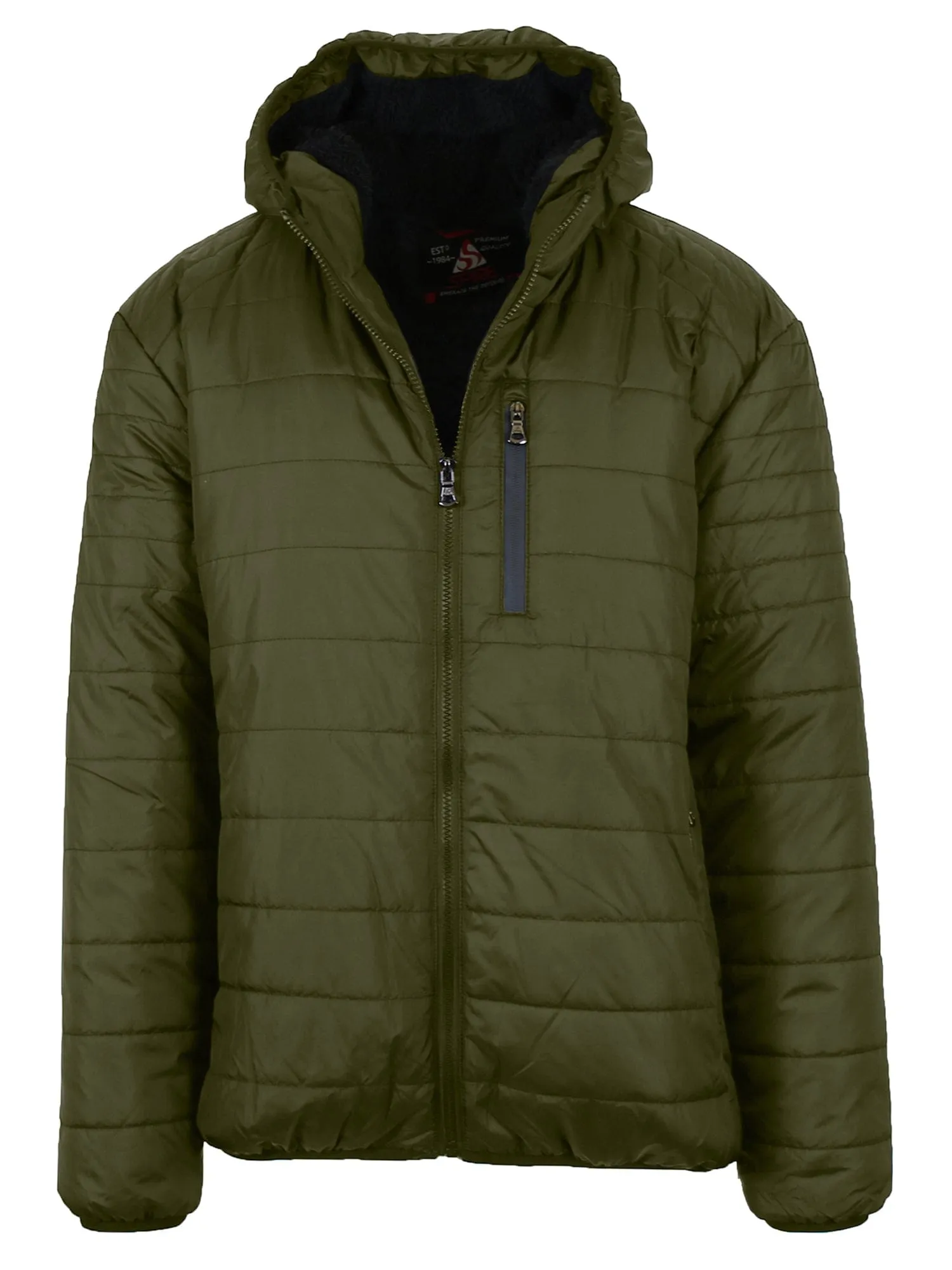 Men's Sherpa Lined Hooded Puffer Jacket