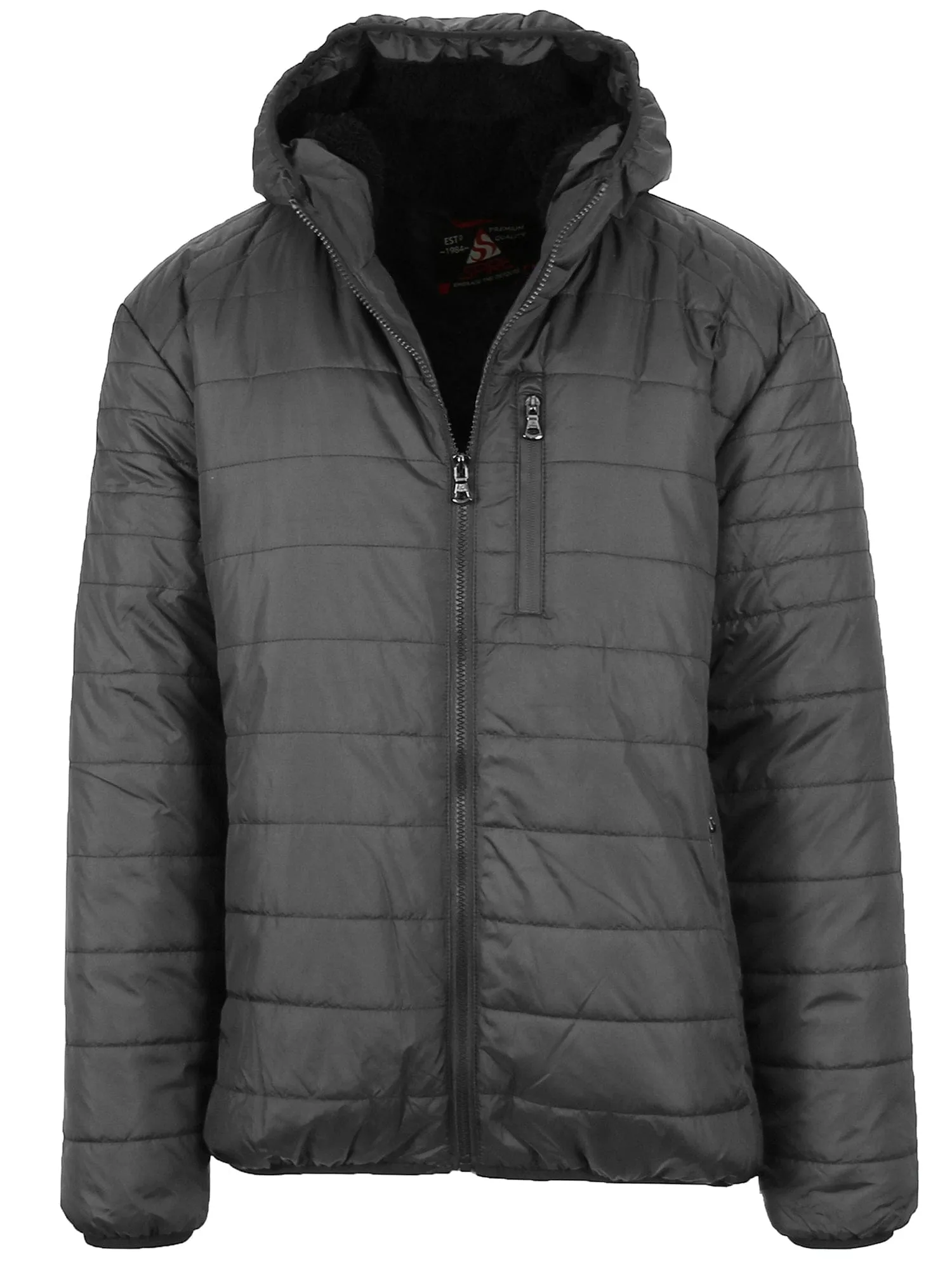 Men's Sherpa Lined Hooded Puffer Jacket