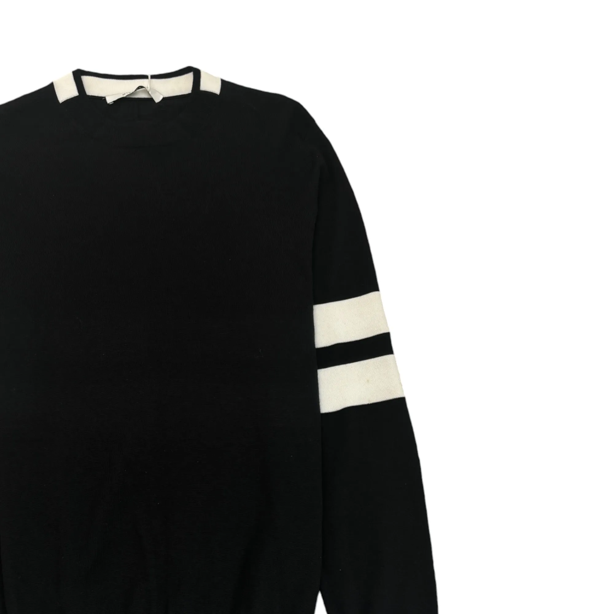 Men's Stripe Jumper Black Size M