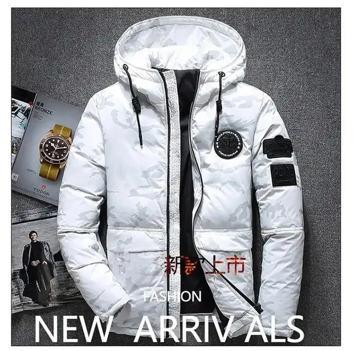 Men's Winter Down Jacket Warm Hoodie Duck Ski Suits Hooded Parkas Down Coat | 817