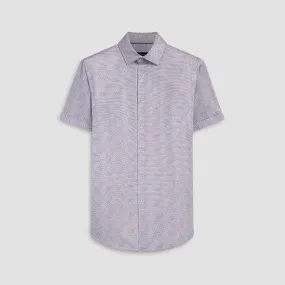 Miles Honeycomb Print OoohCotton Short Sleeve Shirt