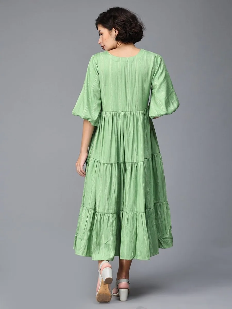 Mint To Impress Maternity And Nursing Maxi Tier Dress