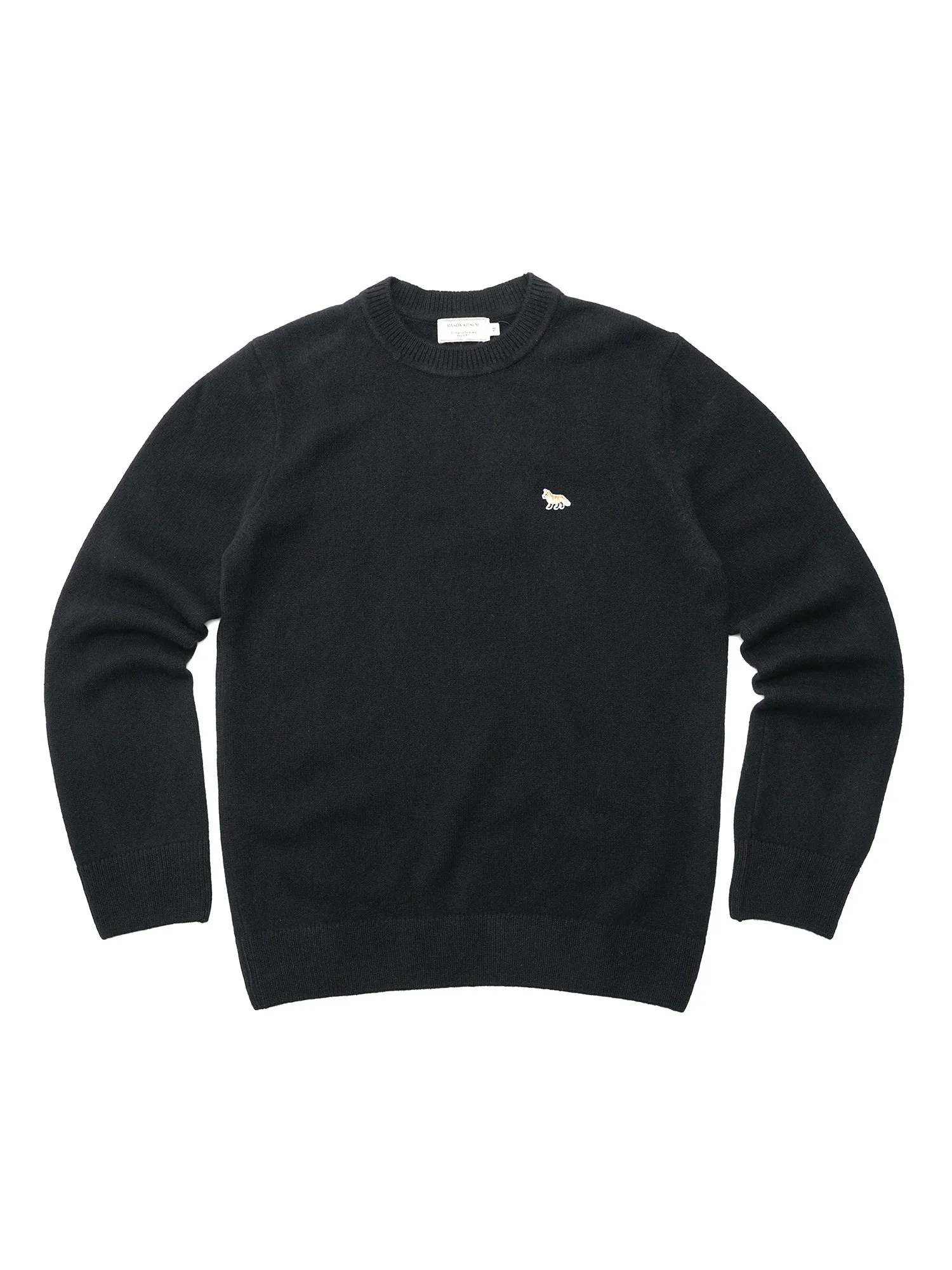 M_LAMBSWOOL R-NECK PULLOVER_BLACK