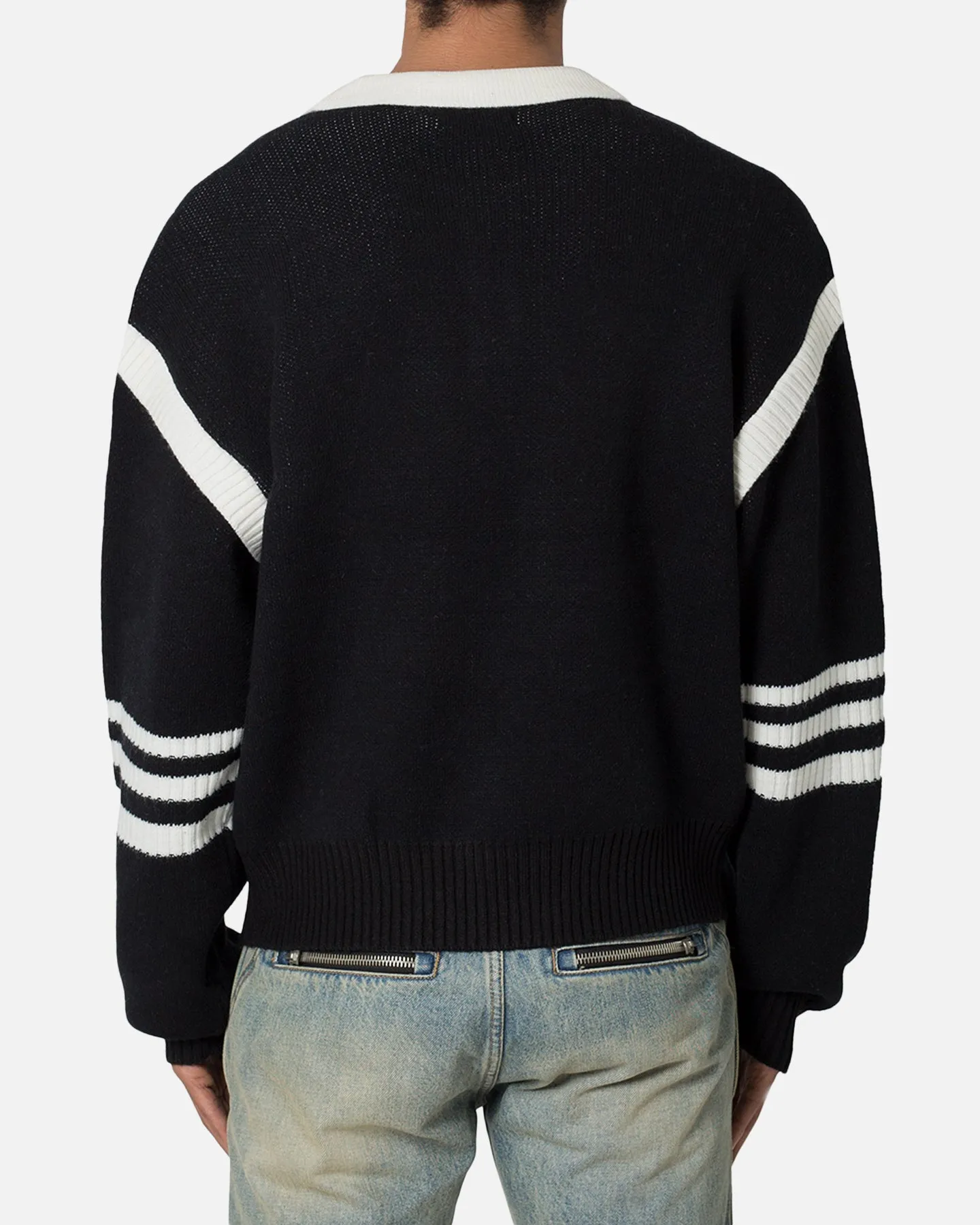 MNML Polo Knit Sweater Black/White